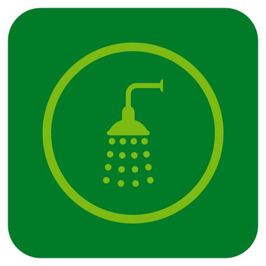 Duş düz kare vektör simgesi