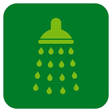 Duş düz kare vektör simgesi