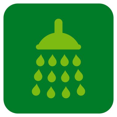 Duş düz kare vektör simgesi