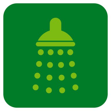 Duş düz kare vektör simgesi