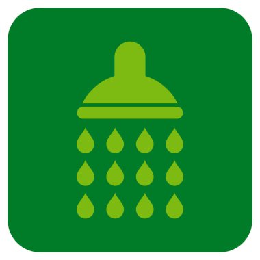 Duş düz kare vektör simgesi