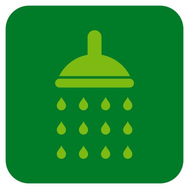 Duş düz kare vektör simgesi