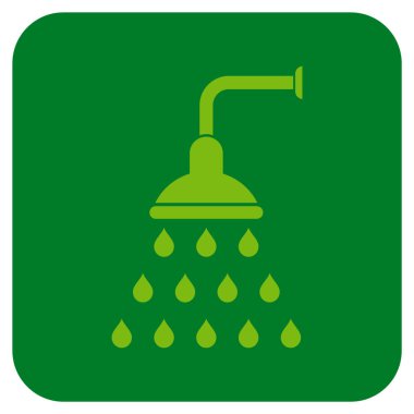 Duş düz kare vektör simgesi