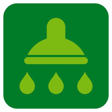 Duş düz kare vektör simgesi