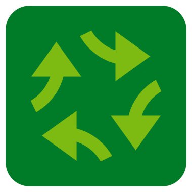 Oklar düz kare vektör simge girdap