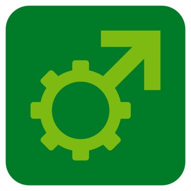 Teknolojik Potence düz kare vektör simgesi