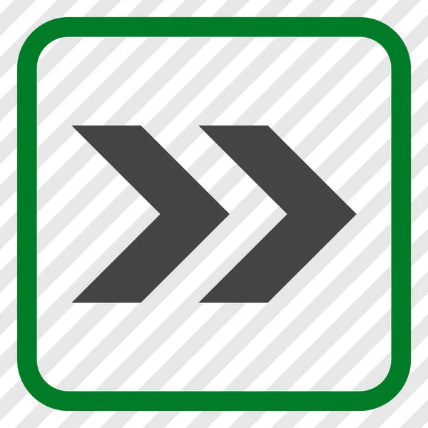 Shift juiste Vector Icon In een Frame — Stockvector