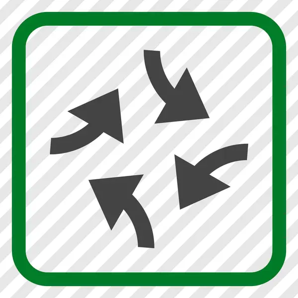 Flechas de remolino Vector icono en un marco — Vector de stock