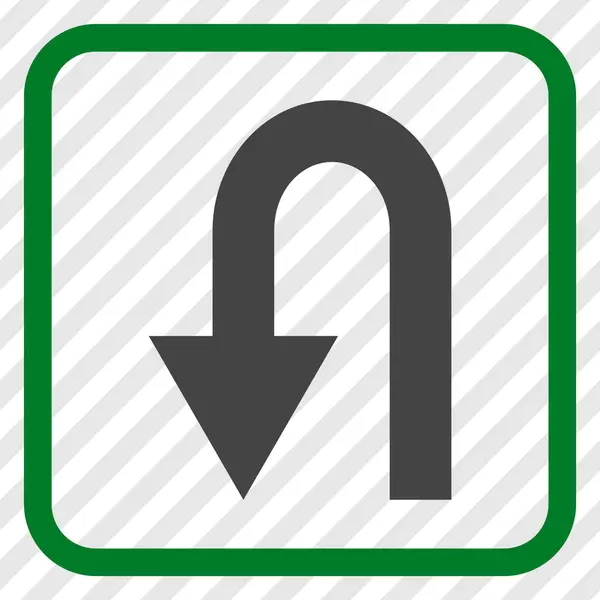 Vända tillbaka vektor-ikonen i en ram — Stock vektor