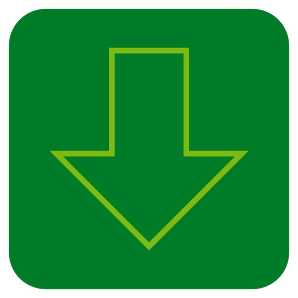 Arrow Down Flat Square Vector Icon — стоковый вектор