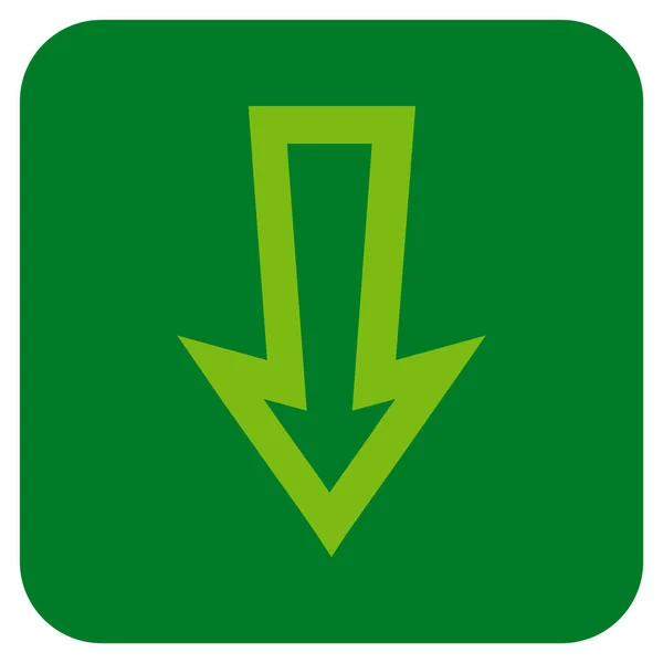 Arrow Down Flat Square Vector Icon — стоковый вектор