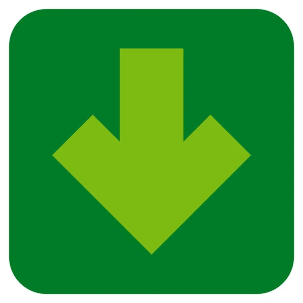 Arrow Down Flat Square Vector Icon — стоковый вектор