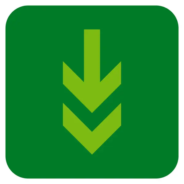 Pijl-omlaag platte winkelhaak Vector Icon — Stockvector