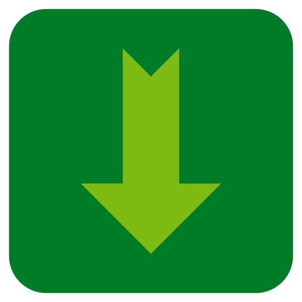 Arrow Down Flat Square Vector Icon — стоковый вектор