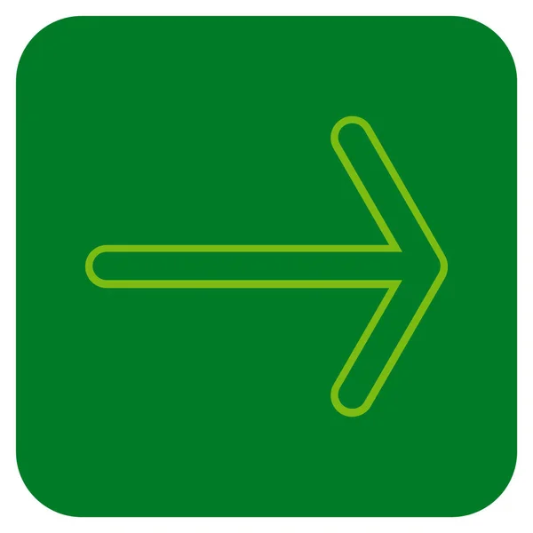 Pfeil rechts flaches rechteckiges Vektorsymbol — Stockvektor