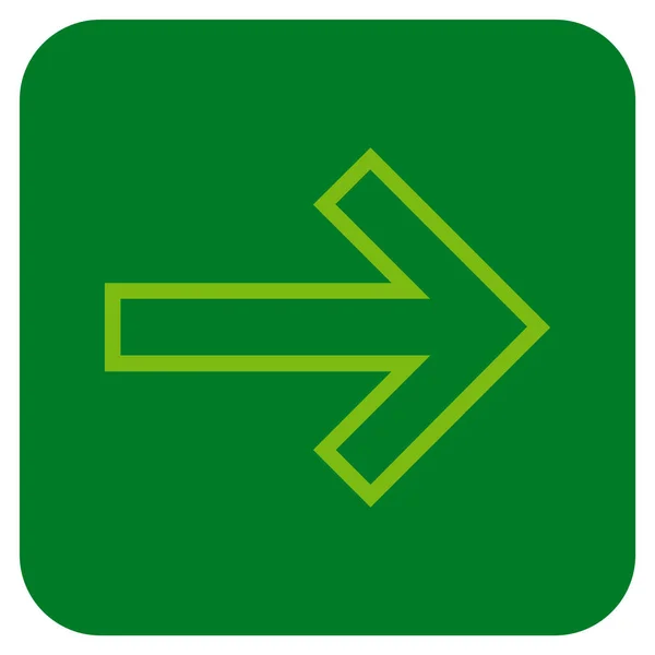Arrow dreapta plat pătrat Vector Icon — Vector de stoc