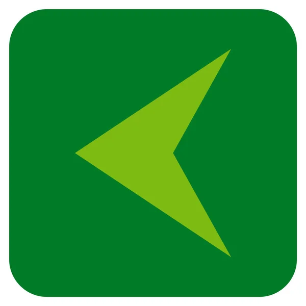 Arrowhead esquerda plana vetor quadrado ícone — Vetor de Stock