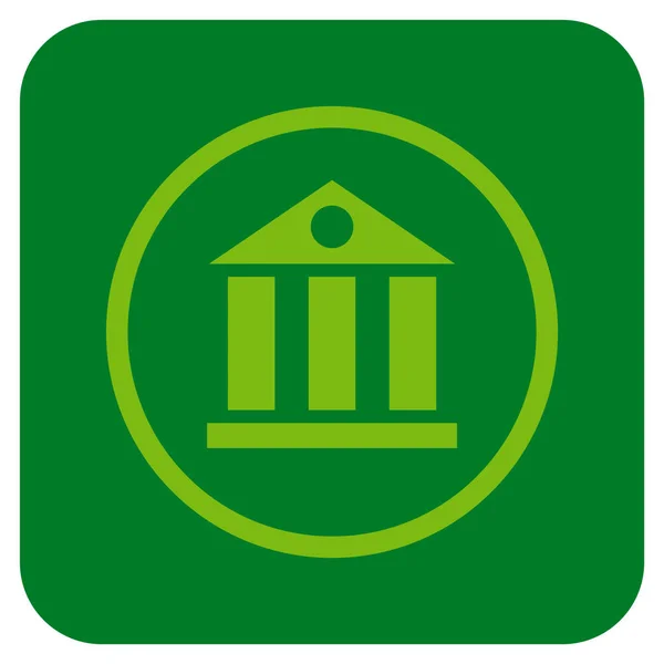 Bank gebouw platte winkelhaak Vector Icon — Stockvector