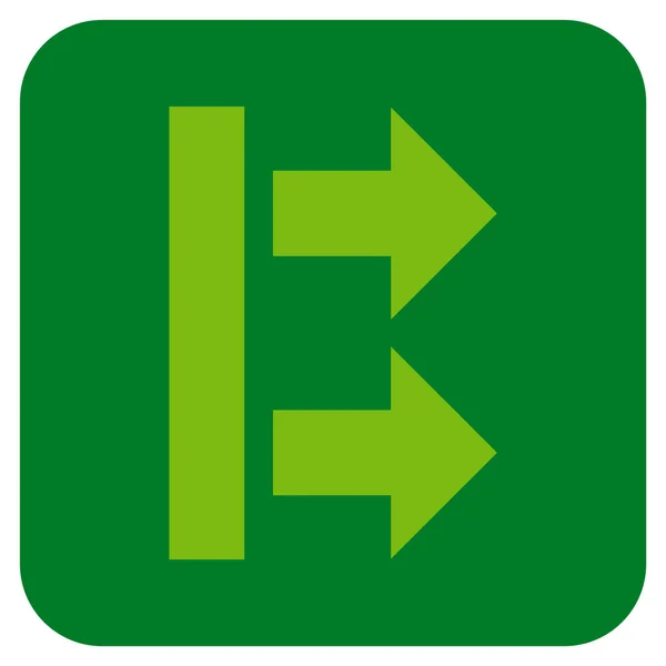 Portare a destra piatto quadrato icona vettoriale — Vettoriale Stock
