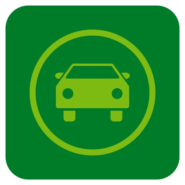 Icono de vector cuadrado plano de coche — Vector de stock