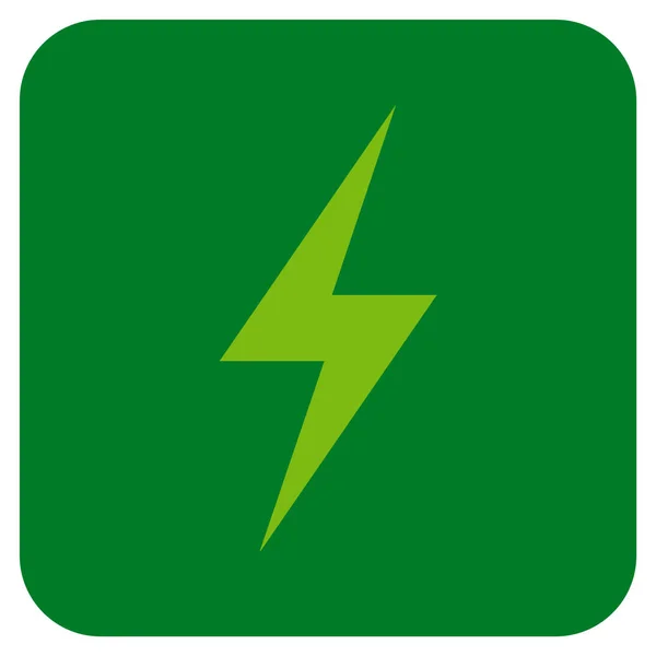 Villamos energia sík négyzet Vector Icon — Stock Vector