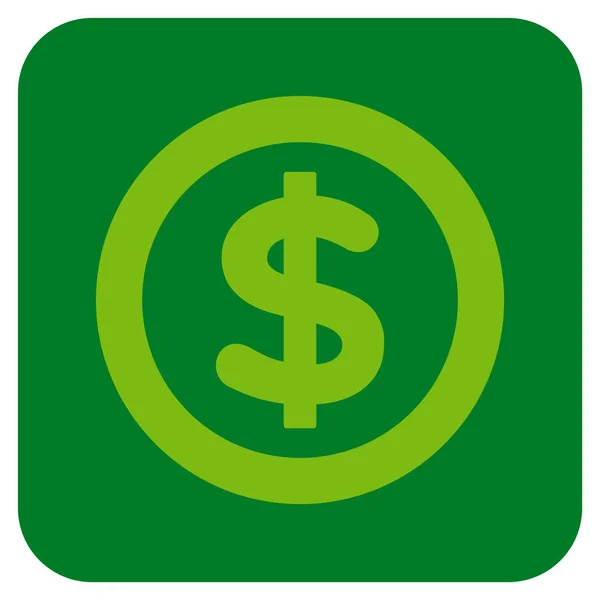 Financiën Platte vierkante Vector Icon — Stockvector