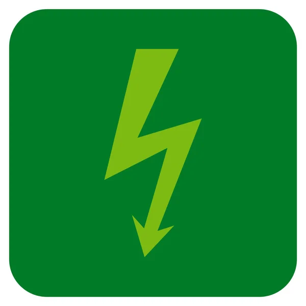 Hoogspanning Platte vierkante Vector Icon — Stockvector