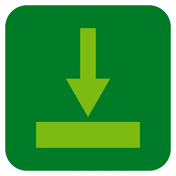 Verplaats onder Platte vierkante Vector pictogram — Stockvector