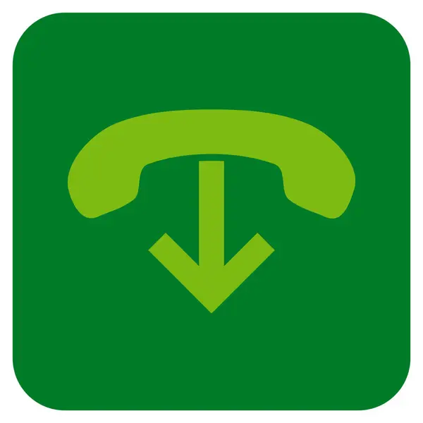 Telefoon ophangen-platte winkelhaak Vector Icon — Stockvector