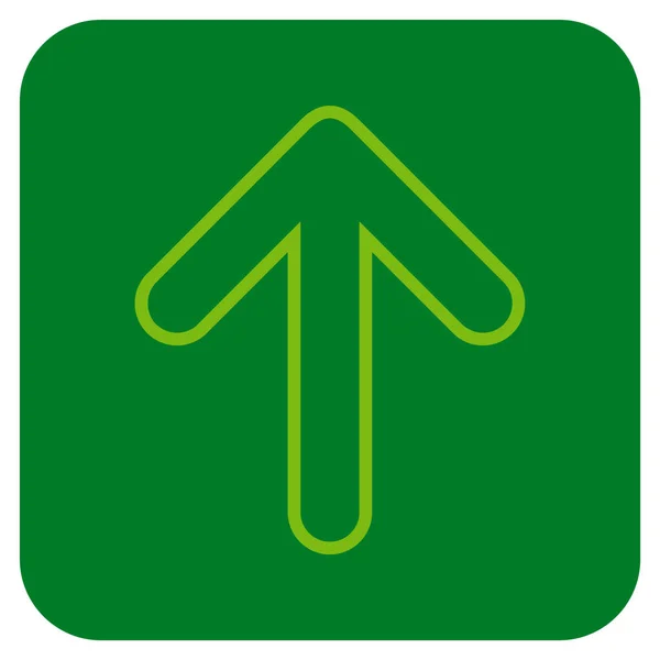 Arrotondato freccia su piatto quadrato vettoriale icona — Vettoriale Stock