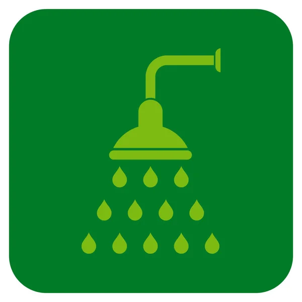 Prysznic płaskiego kwadratu wektor ikona — Wektor stockowy