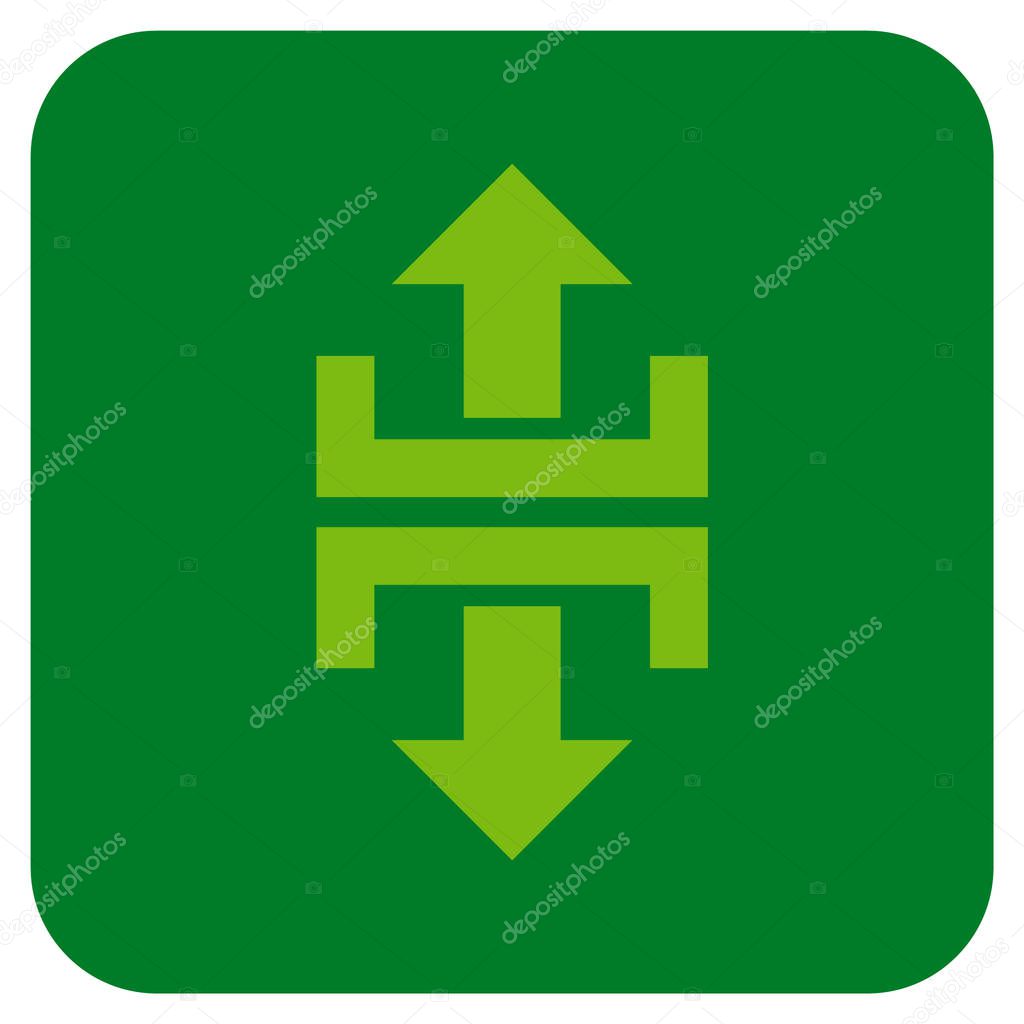 Divide Vertical Direction Flat Squared Vector Icon