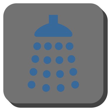 Duş yuvarlatılmış kare vektör simgesi