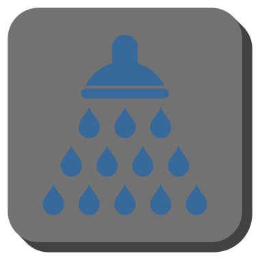 Duş yuvarlatılmış kare vektör simgesi