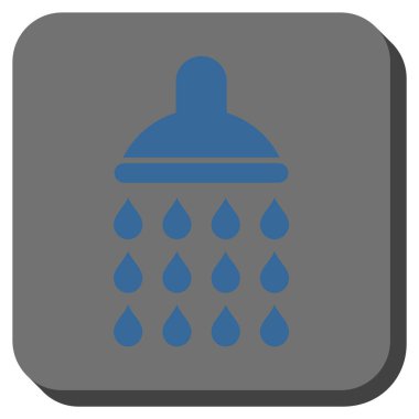 Duş yuvarlatılmış kare vektör simgesi