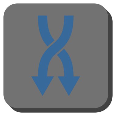 Yuvarlatılmış Kare vektör simgesi aşağı okları shuffle