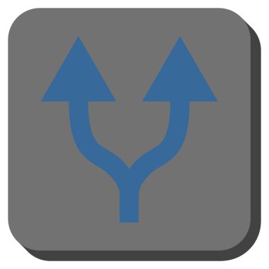 Yuvarlatılmış Kare vektör simge yukarı okları bölme