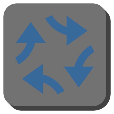 Oklar yuvarlatılmış kare vektör simge girdap