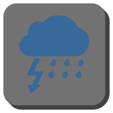 Fırtına yuvarlatılmış kare vektör simgesi