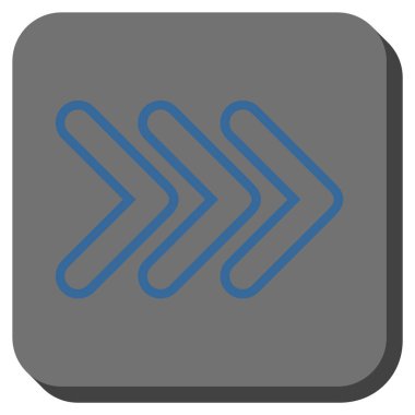 Üçlü işaretçisini sağ yuvarlak kare vektör simgesi