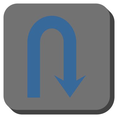 Yuvarlatılmış Kare vektör simge geri açmak