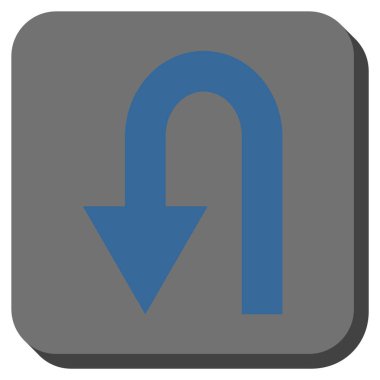 Yuvarlatılmış Kare vektör simge geri açmak