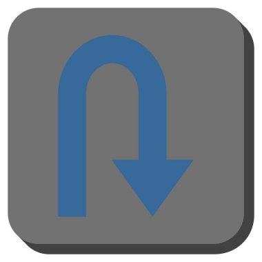 Yuvarlatılmış Kare vektör simge geri açmak