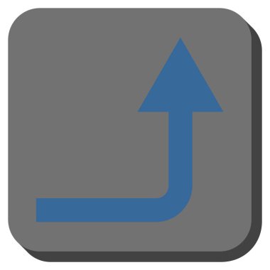 İleriye doğru yuvarlatılmış kare vektör simge açmak