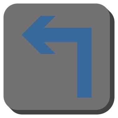 Sol yuvarlak kare vektör simge açmak