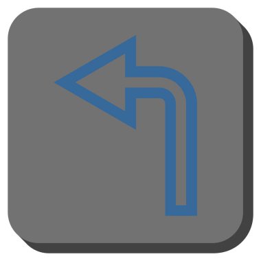 Sol yuvarlak kare vektör simge açmak