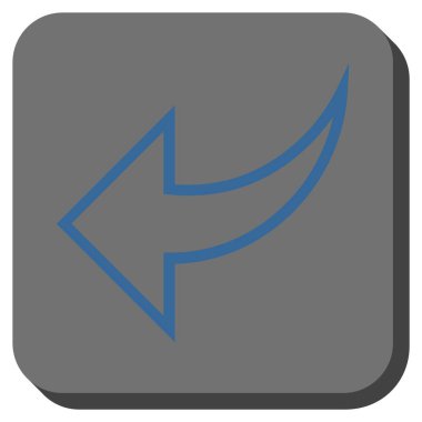 Yuvarlatılmış Kare vektör simgesi geri al