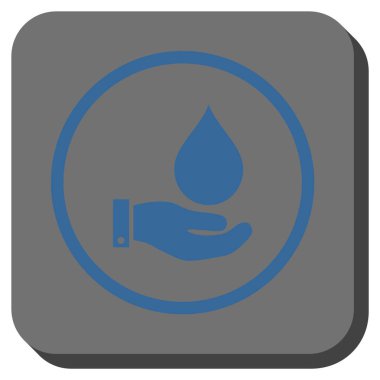 Kare vektör simge su Servisi yuvarlak