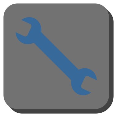 İngiliz anahtarı yuvarlatılmış kare vektör simgesi