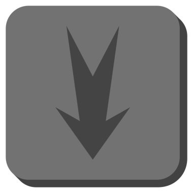 Yuvarlatılmış Kare vektör simgesi aşağı ok